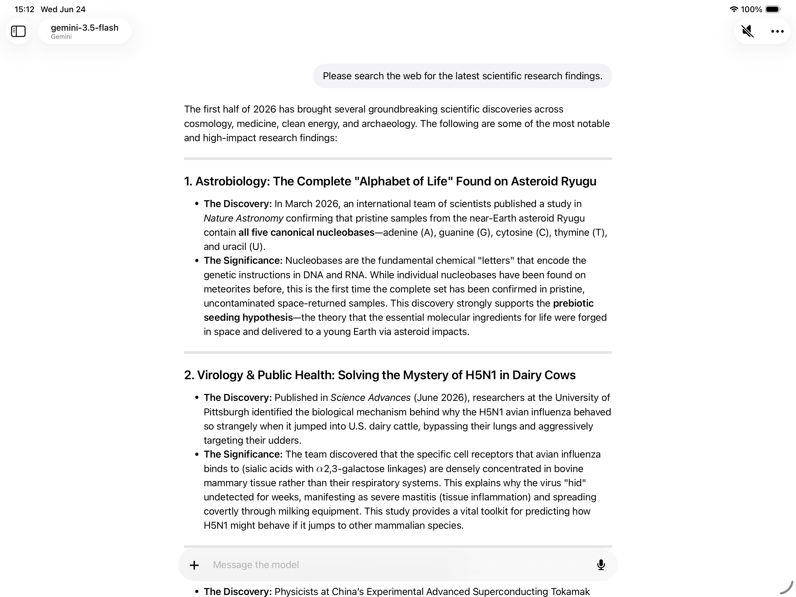 Daotuan Chat web search on iPad