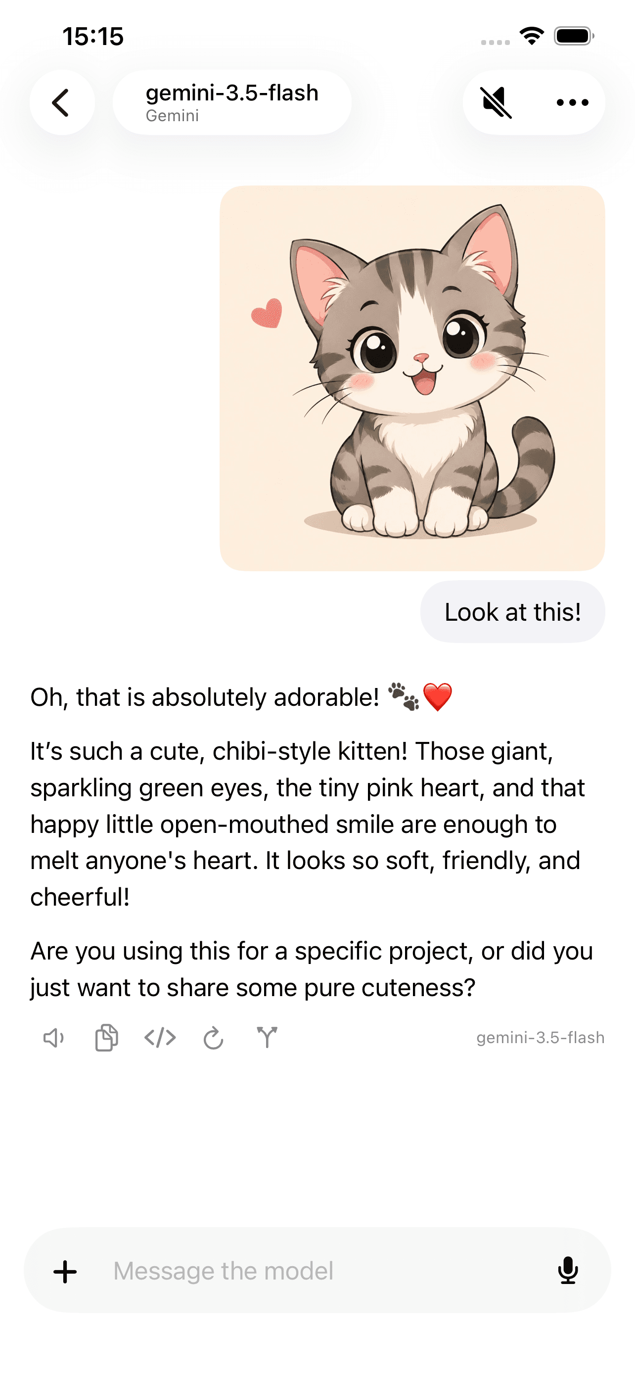 Daotuan Chat image conversation on iPhone
